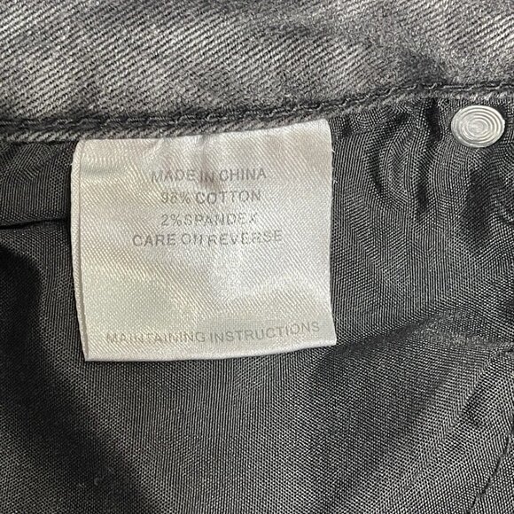 AKADEMIKS Black Wash Distressed Skinny Jeans Size 7 Low-Rise Embroidered Hip-Hop - Picture 9 of 16
